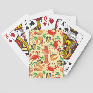Baraja De Cartas Patrón de mariscos