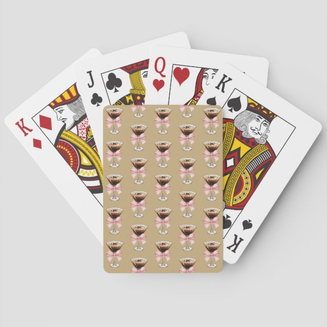 Baraja De Cartas Patrón de Martini de Espresso (Reverso)