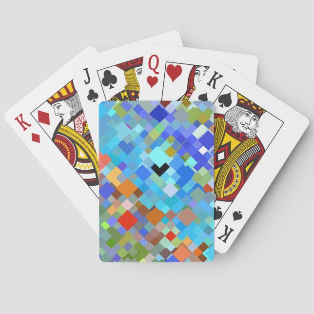 Baraja De Cartas Patrón de mosaico abstracto #3 (Reverso)
