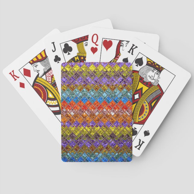 Baraja De Cartas Patrón de mosaico abstracto #4 (Reverso)