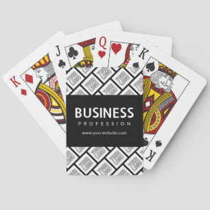 Baraja De Cartas Patrón de mosaico de su logotipo y nombre comercia