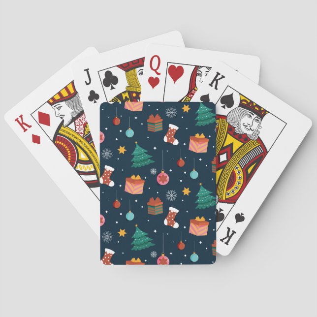 Baraja De Cartas Patrón de navidades 96 (Reverso)