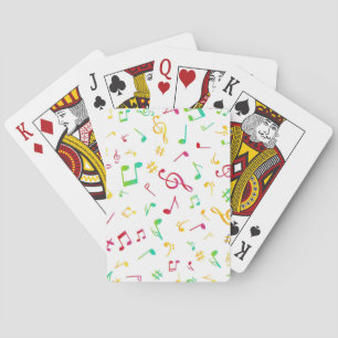 Baraja De Cartas Patrón de notas musicales