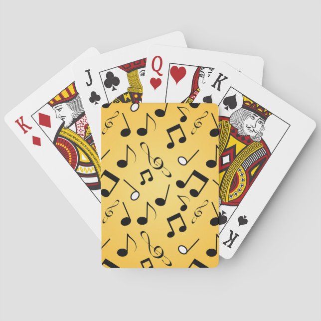 Baraja De Cartas Patrón de notas musicales (Reverso)
