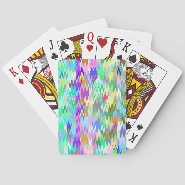 Baraja De Cartas Patrón de onda de mosaico abstracto #5 (Reverso)