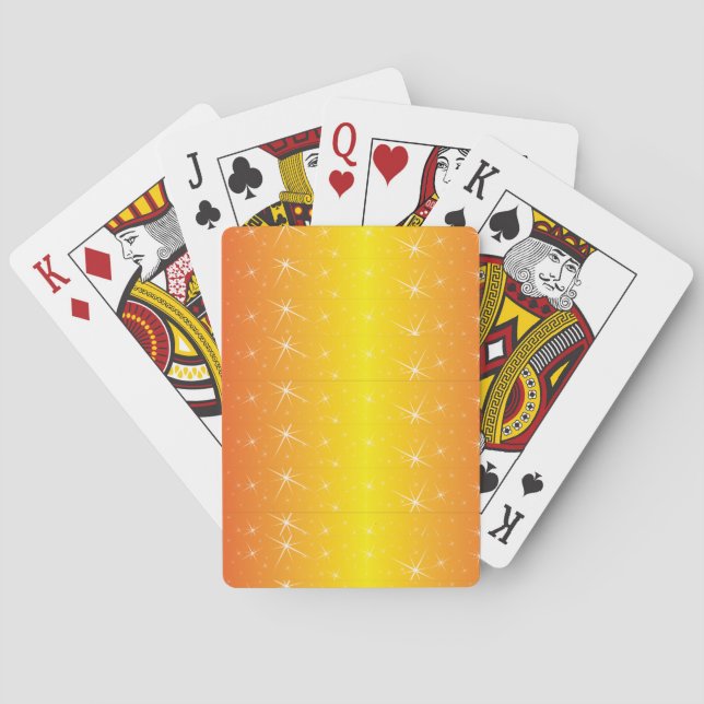 Baraja De Cartas Patrón de oro de estrella (Reverso)