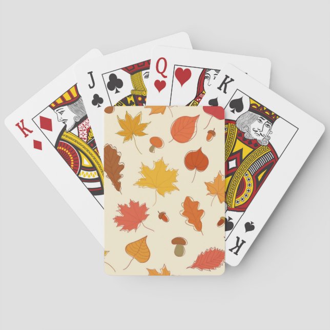 Baraja De Cartas Patrón de otoño (Reverso)
