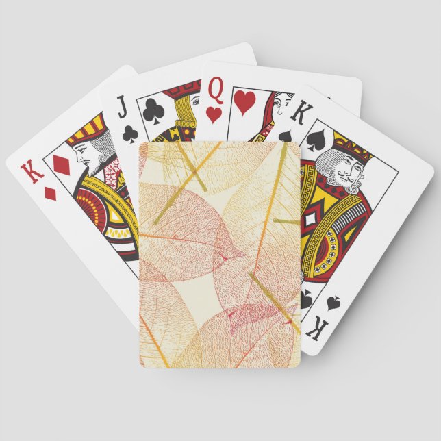 Baraja De Cartas Patrón de otoño (Reverso)