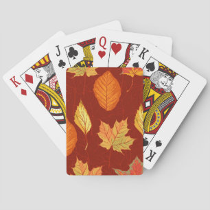 Baraja De Cartas Patrón de otoño