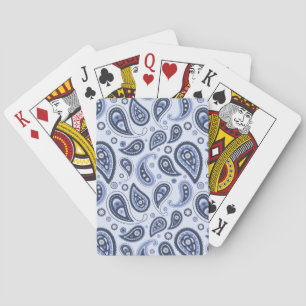 Baraja De Cartas Patrón de Paisley Azul