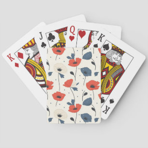 Baraja De Cartas Patrón de paneles acuáticos - rojo, azul y blanco