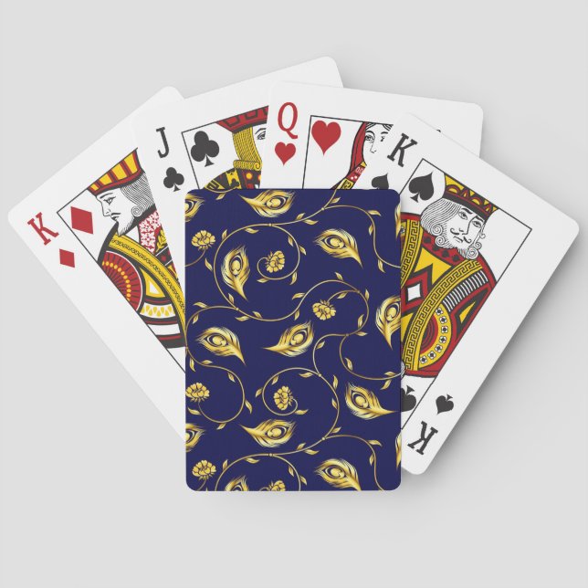 Baraja De Cartas Patrón de pavo real (Reverso)