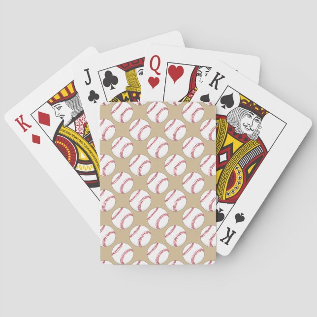 Baraja De Cartas Patrón de pelotas de béisbol (Reverso)