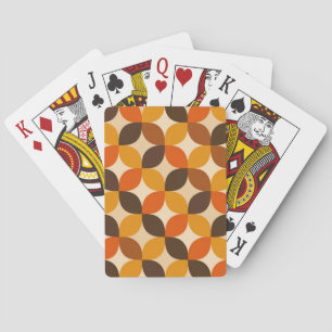 Baraja De Cartas Patrón de Pétalo Moderno de Mitad de Siglo