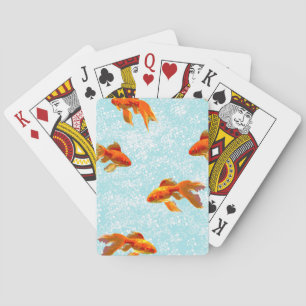 Baraja De Cartas patrón de pez dorado