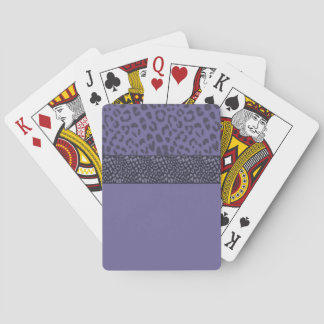 Baraja De Cartas Patrón de piel de leopardo púrpura