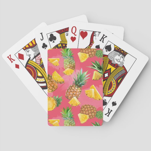Baraja De Cartas Patrón de piña 5 (Reverso)