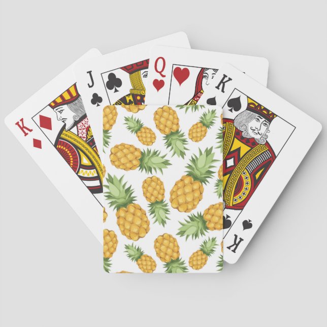 Baraja De Cartas Patrón de piña Personalizado (Reverso)