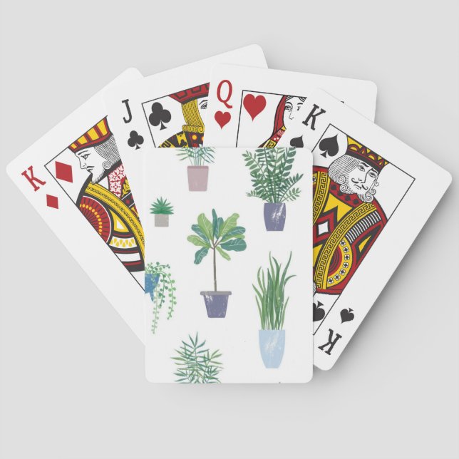 Baraja De Cartas Patrón de plantas (Reverso)