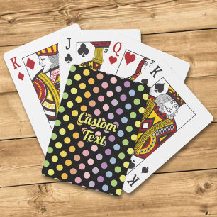 Baraja De Cartas Patrón de puntos de polka arco iris
