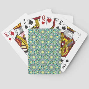 Baraja De Cartas Patrón de ráfaga de Petal de vórtex retro