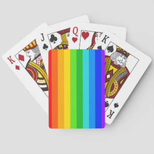Baraja De Cartas Patrón de rayas arco iris #2