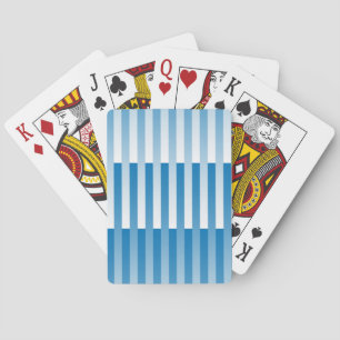 Baraja De Cartas Patrón de rayas blancas y azules