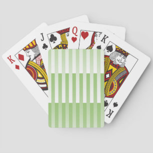 Baraja De Cartas Patrón de rayas blancas y verdes