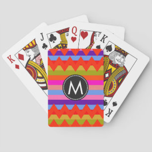 Baraja De Cartas Patrón de rayas de chevron de moda #29