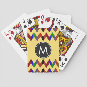 Baraja De Cartas Patrón de rayas de chevron de moda #8