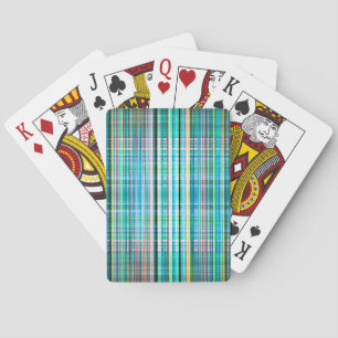 Baraja De Cartas Patrón de rayas toscas azules