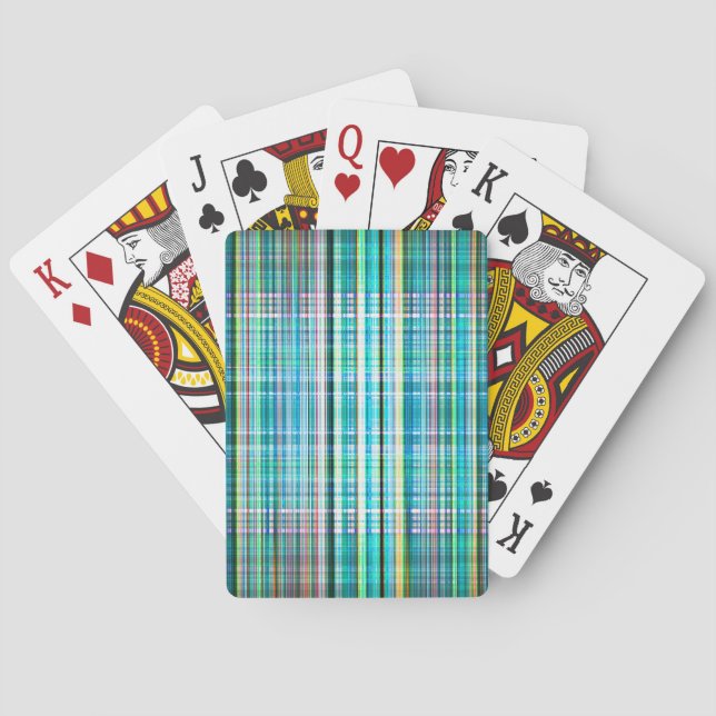 Baraja De Cartas Patrón de rayas toscas azules (Reverso)