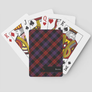 Baraja De Cartas Patrón de rebanado de tartán de broun o grady