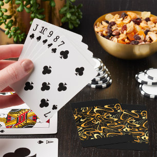 Baraja De Cartas Patrón de remolino abstracto dorado