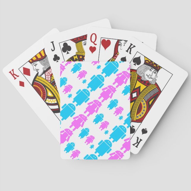 Baraja De Cartas Patrón de robot corto (Reverso)