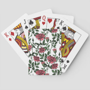 Baraja De Cartas patrón de rosas