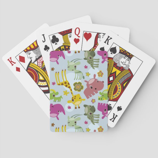 Baraja De Cartas patrón de safari animal (Reverso)