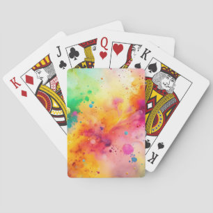 Baraja De Cartas Patrón de salpicaduras de acuarela abstracta vibra