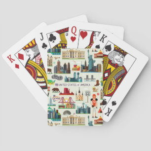 Baraja De Cartas Patrón de símbolos de Estados Unidos