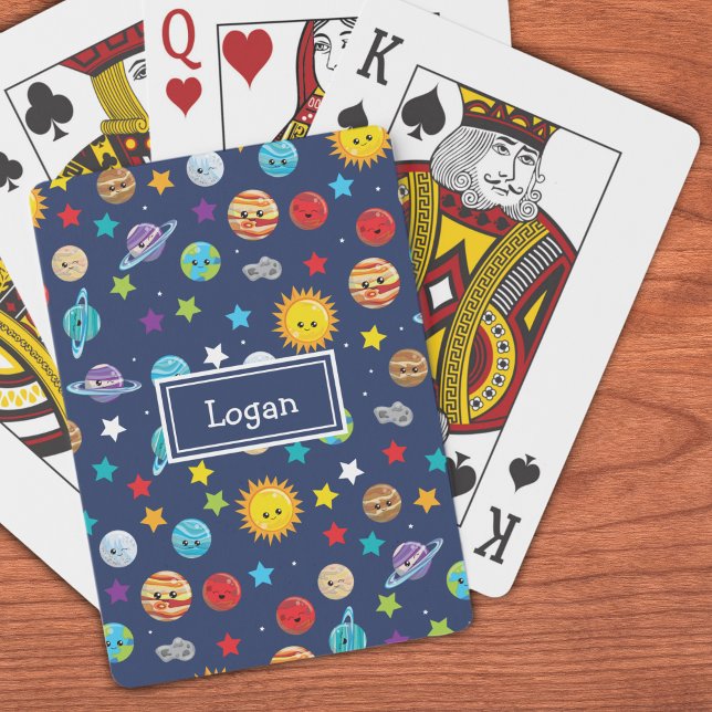Baraja De Cartas Patrón de sistema solar para niños (Subido por el creador)
