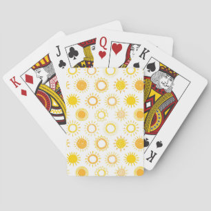 Baraja De Cartas Patrón de Suns de Doodle dibujado a mano