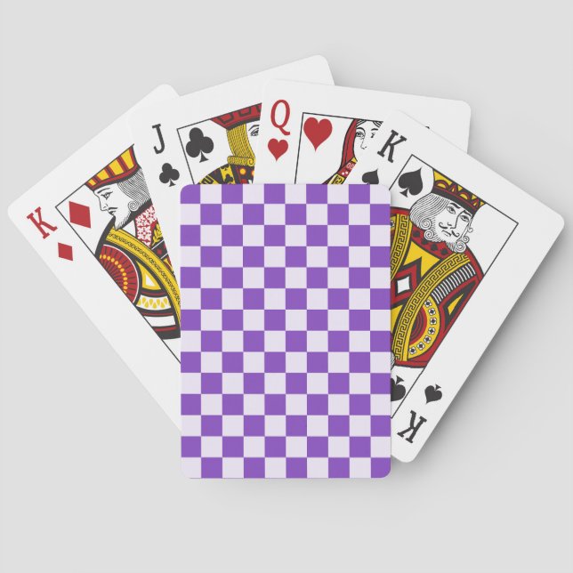 Baraja De Cartas patrón de tablero de ajedrez de refresco de uva (Reverso)