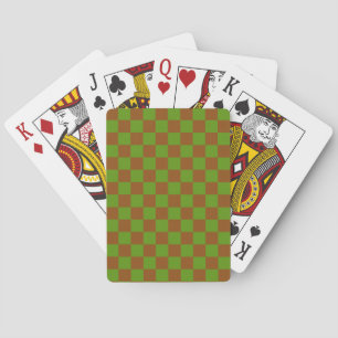 Baraja De Cartas Patrón de tablero de cuadros de manzana carameliza