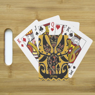 Baraja De Cartas Patrón de tatuaje étnico tribal