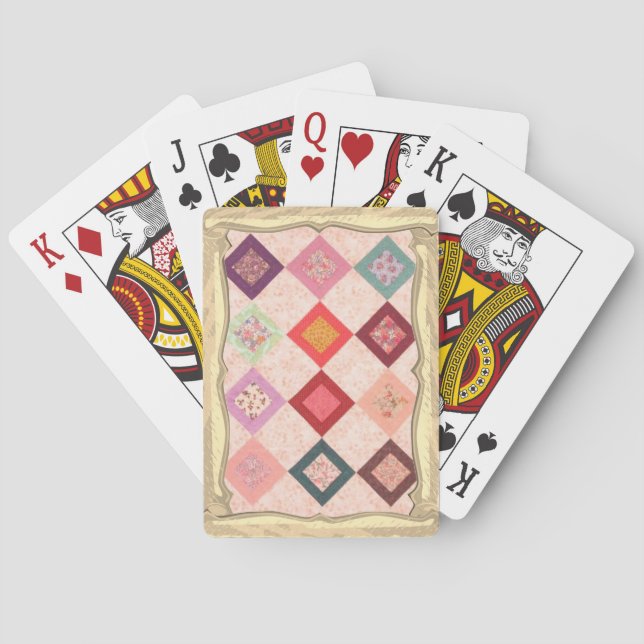 Baraja De Cartas Patrón de telas coloridas (Reverso)