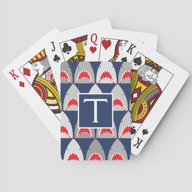 Baraja De Cartas Patrón de tiburón (Reverso)