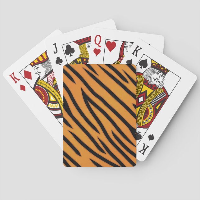Baraja De Cartas Patrón de tiras de tigre (Reverso)