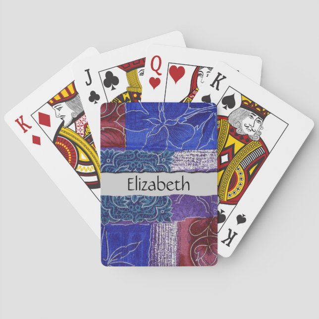 Baraja De Cartas Patrón de trabajo en mosaico, fondo de trabajo en  (Reverso)