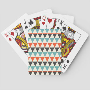 Baraja De Cartas Patrón de triángulo moderno retro de mediados del