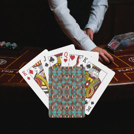 Baraja De Cartas Patrón de Turquesa de Cobre